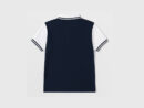 Navy Blue & White Polo Shirt