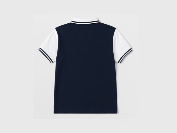 Navy Blue & White Polo Shirt - Image 2
