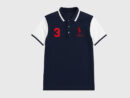 Navy Blue & White Polo Shirt