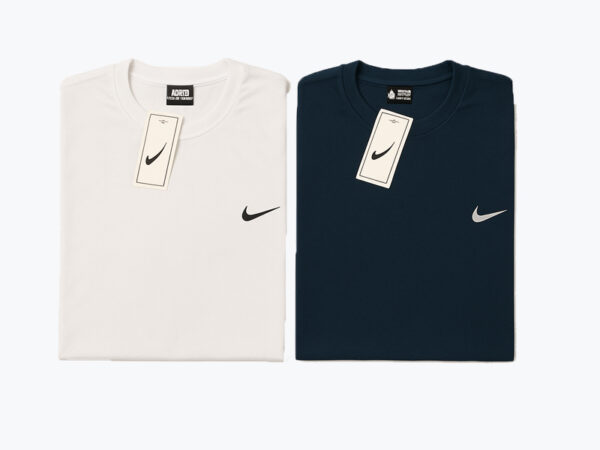 Premium T-Shirt Combo – White & Navy Blue (Pack of 2)