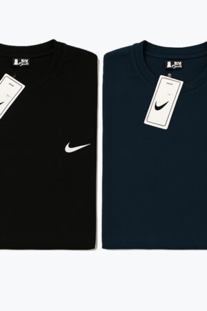 Premium T-Shirt Combo – Black & Dark Blue (Pack of 2)