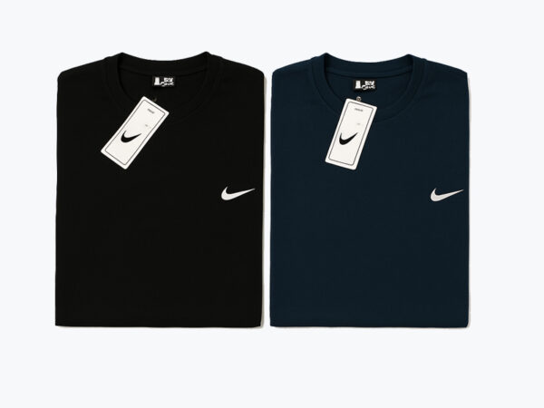 Premium T-Shirt Combo – Black & Dark Blue (Pack of 2)
